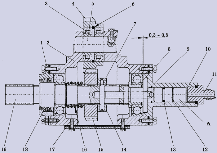 Коробка отбора мощности (КОМ) автокрана КС-35715.14.100