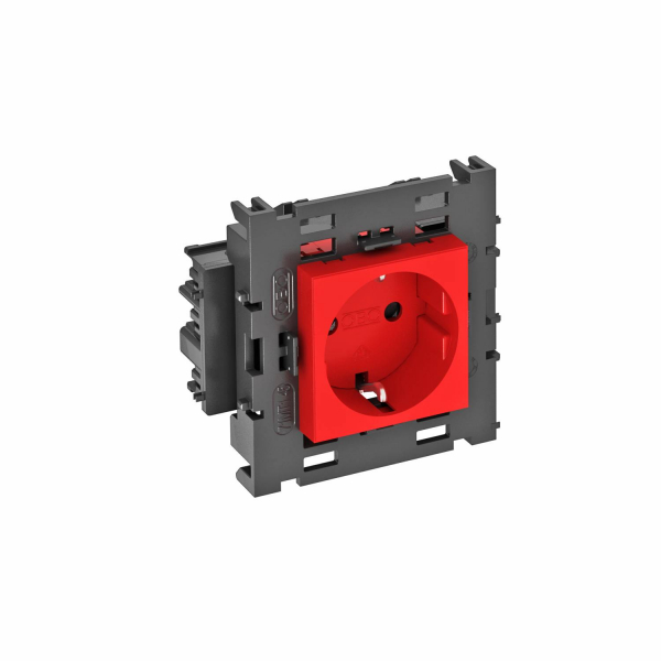 Розетка силовая 0° одинарная 2К+З Modul45connect