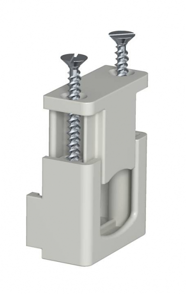 Фиксатор для монтажной коробки, ПВХ, серый
