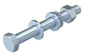 Комплект Болт+Шайба+Гайка M10x30 мм