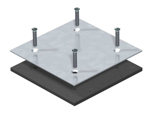 Заглушка для монтажного отверстия Telitank 100x100x3 мм (сталь)