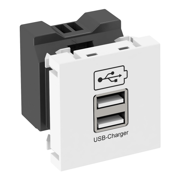 Розетка USB тип А двойная (2х0,6А или 1х1,2А)