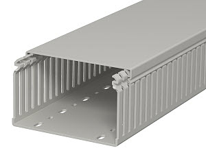 Кабель-канал перфорированный LKV 75x125x2000 мм ПВХ серый RAL7030