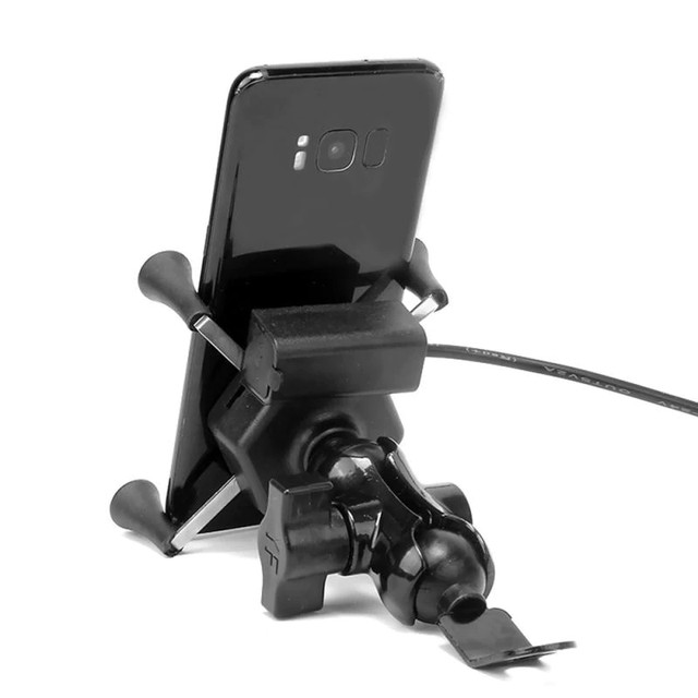 держатель телефона для мотоцикла самоката скутера с usb-портом для зарядки,
