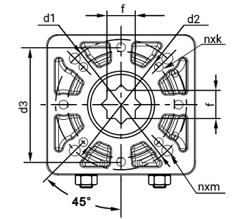 Эскиз Электропривод многооборотный DN.ru MT-300-220, 220В