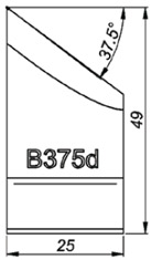 B375d 37.5° Резец для снятия фаски