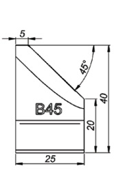 B45 45° Резец для снятия фаски